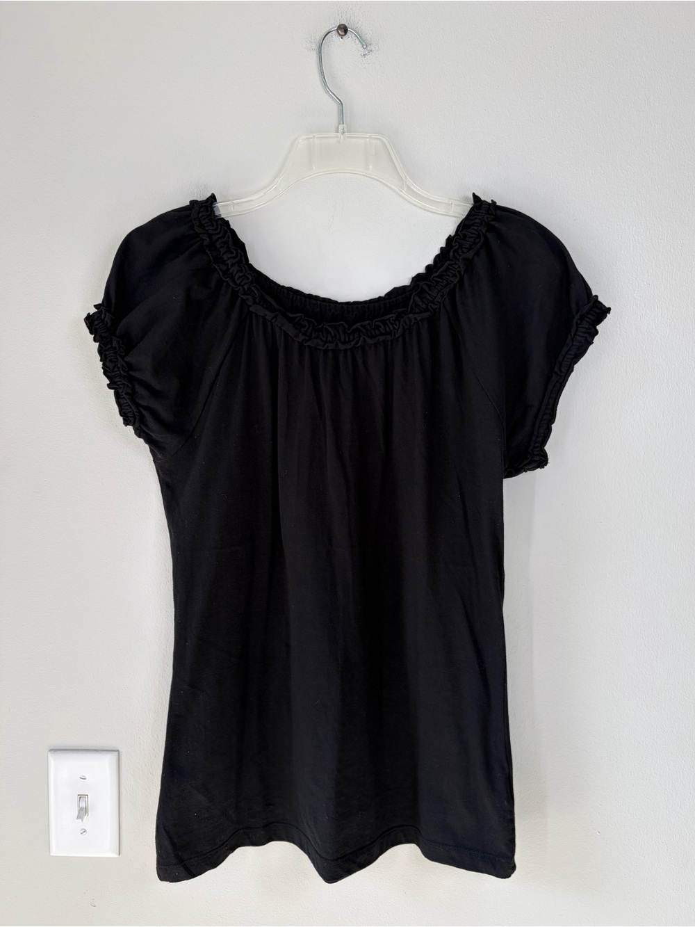 GRACE Black 100% Pima Cotton Short Sleeve Shirt